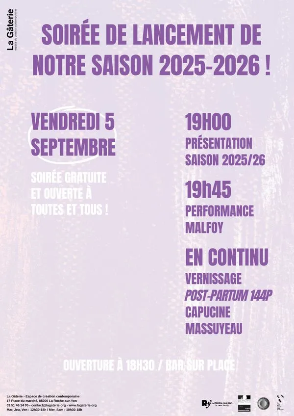 Image complémentaire pour LANCEMENT DE SAISON, VERNISSAGE & PERFORMANCE !