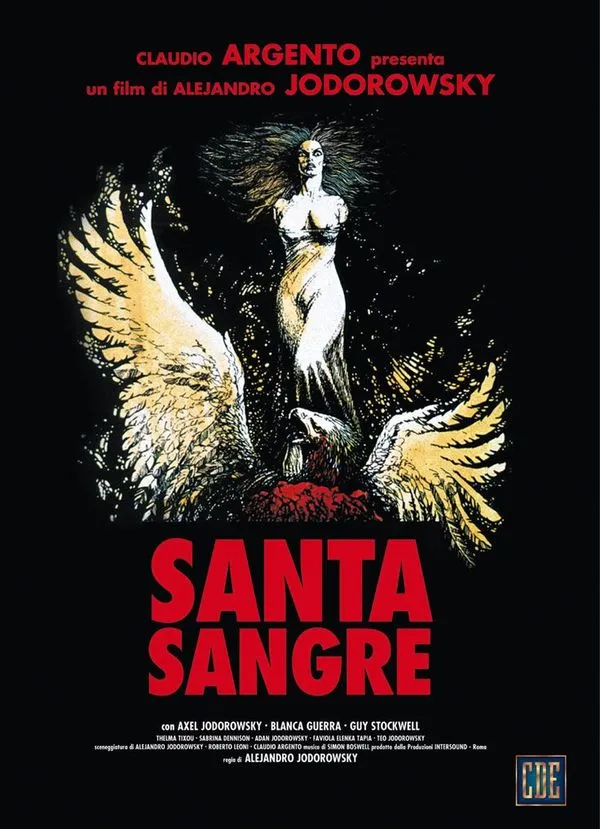 Affiche principale de l'événement : SANTA SANGRE d'Alejandro Jodorowsky – Carte Blanche à Anne-Sophie Yacono