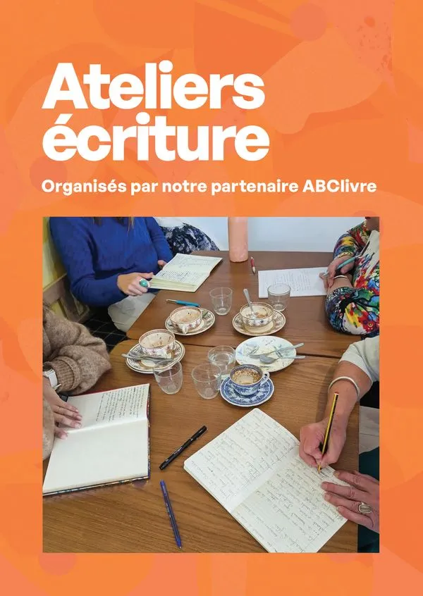 Affiche principale de l'événement : ATELIERS ÉCRITURE PAR ABCLIVRE